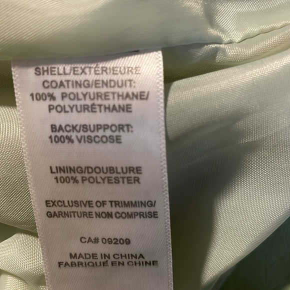 Cleo Pear  Green Moto Faux Leather with attached belt . - Picture 8 of 8